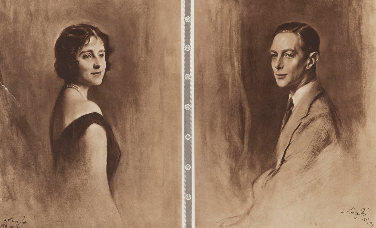 Koning George VI en Koningin Elizabeth door Philip Alexius de (after) Laszlo