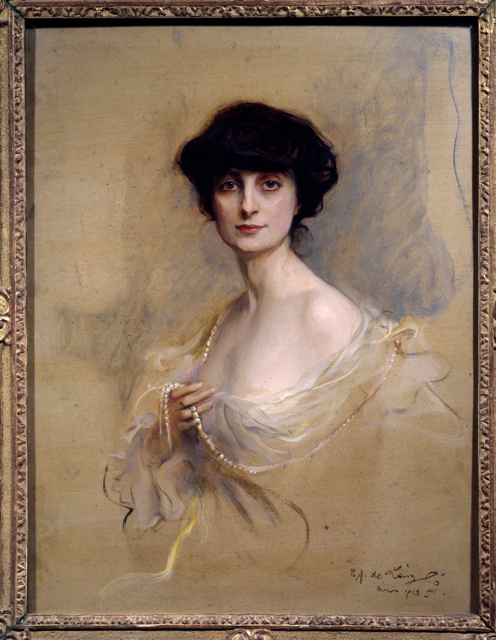 Portret van Anna de Brancovan Gravin Mathieu de Noailles (1876-1933) door Philip Alexius de Laszlo