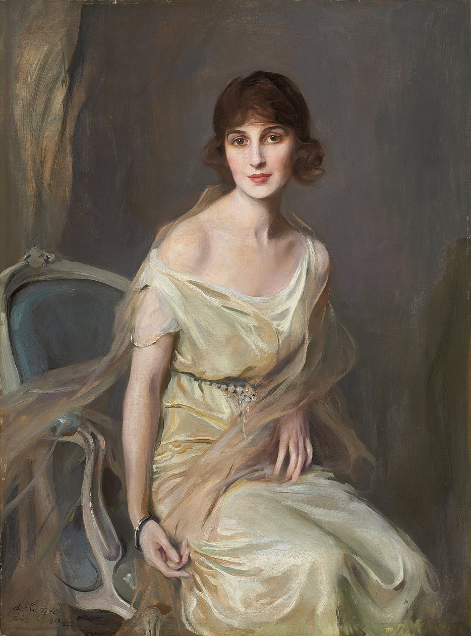 Portret van Dona Maria Mercedes de Alvear door Philip Alexius de Laszlo