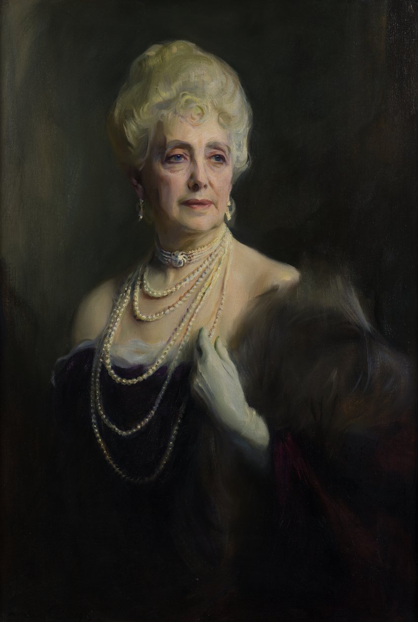 The Right Honourable Mabell Ogilvy Dowager Gravin van Airlie (1866-1956) door Philip Alexius de Laszlo