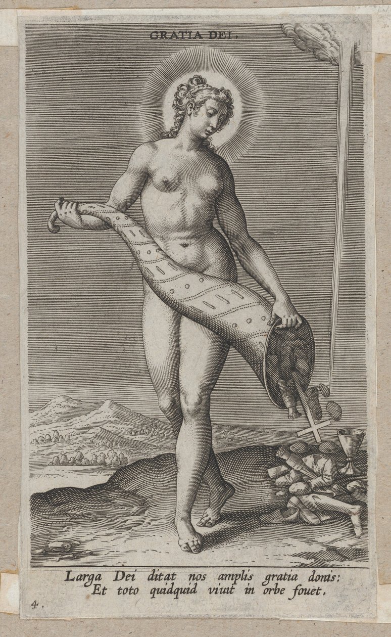 Gratia Dei, uit Prosopographia, ca. 1585-90 door Philip Galle