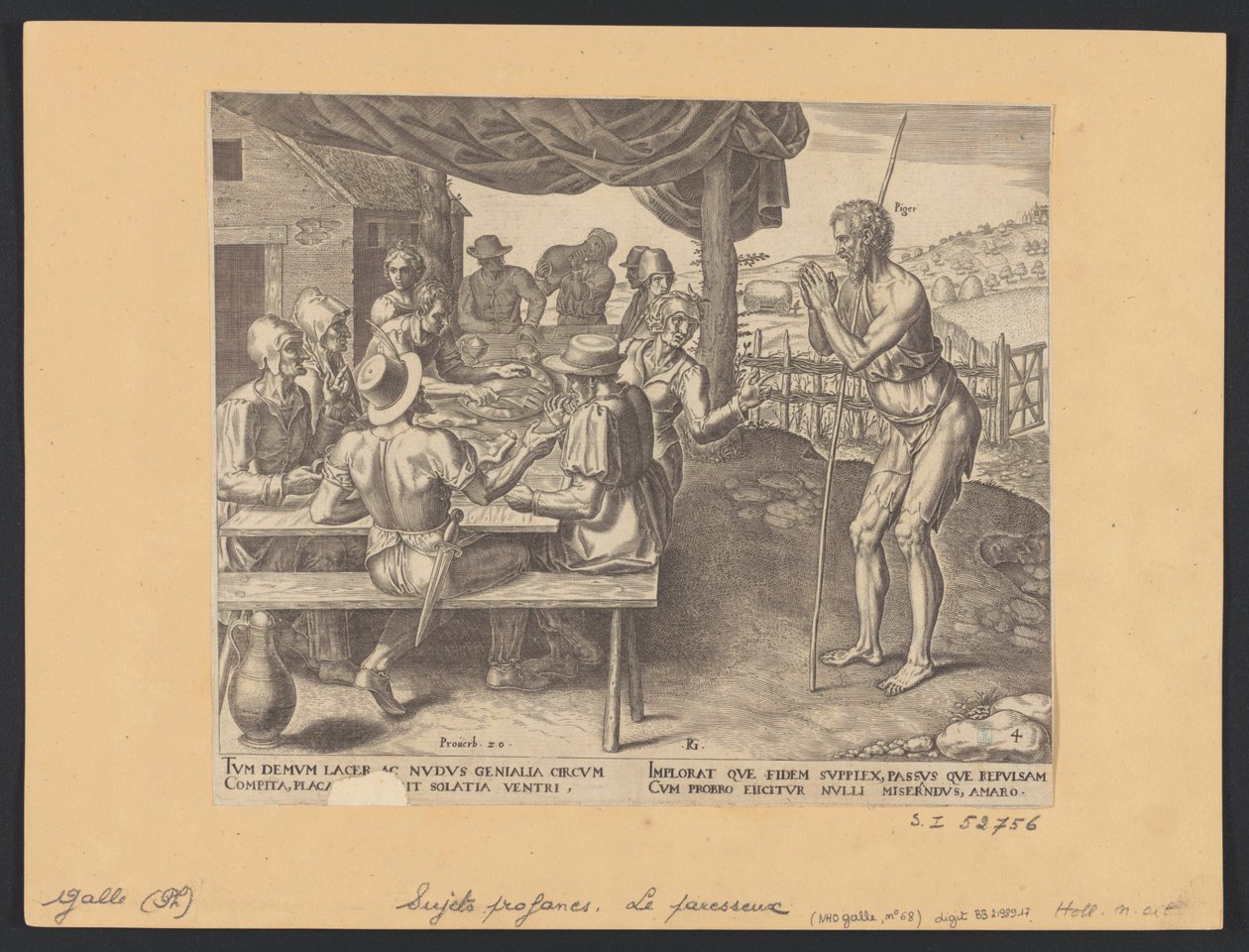 De nietsnut weggejaagd van de tafel van hen die gewerkt hebben door Philip Galle