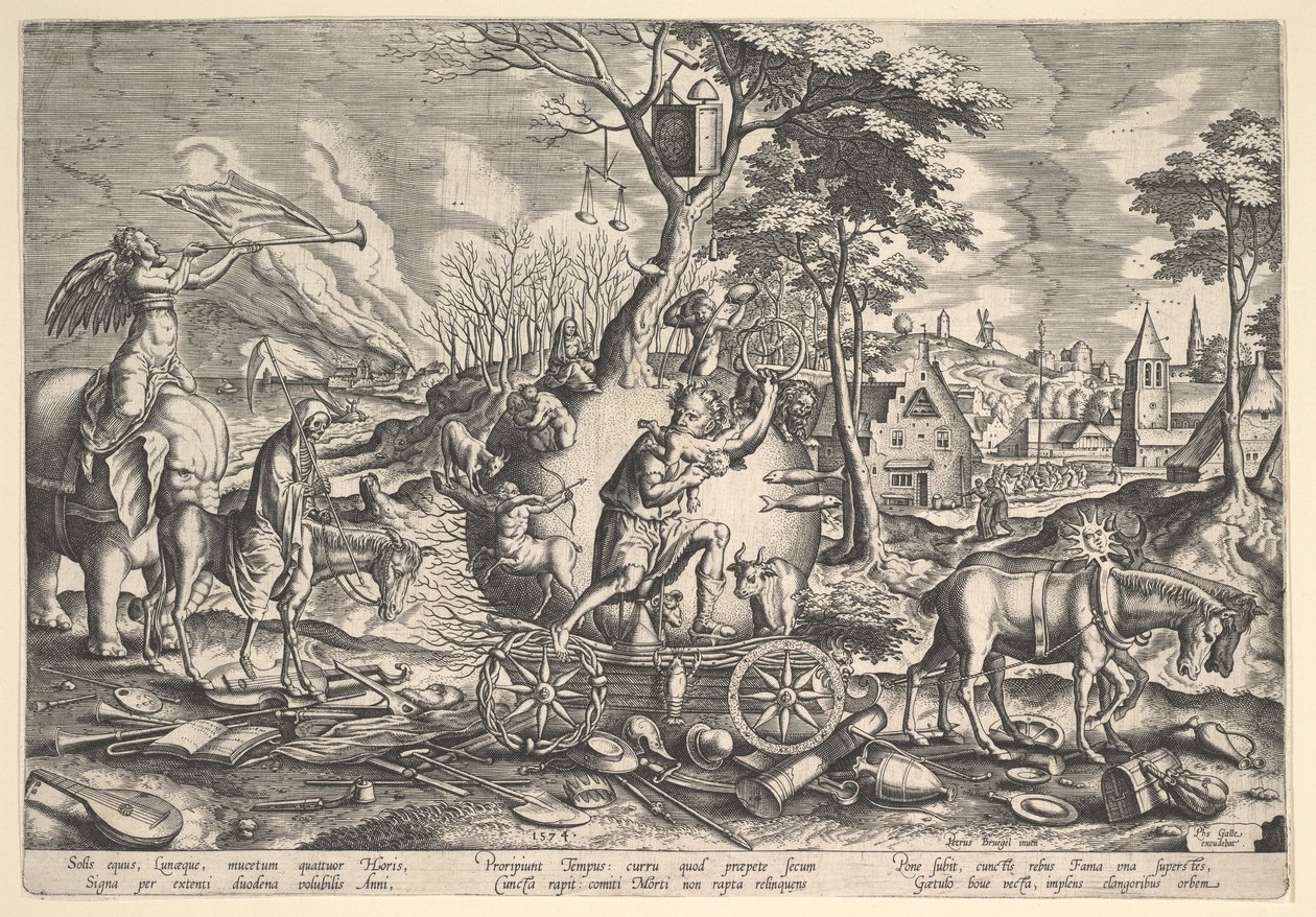 De Triomf van de Tijd, 1574 door Philip Galle