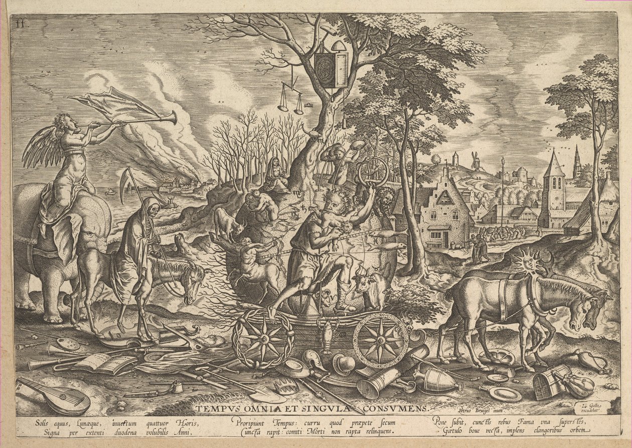 De triomf van de tijd door Philip Galle
