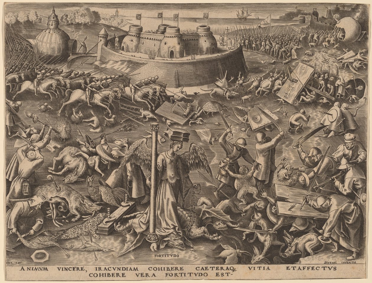 Moed door Philip Galle after Pieter Bruegel the Elder