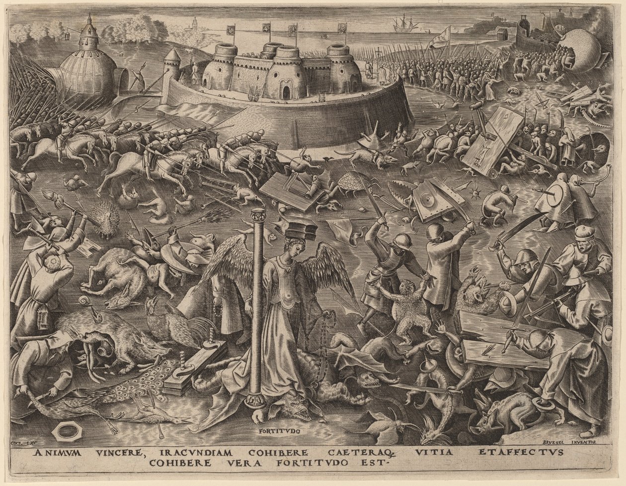 Moed door Philip Galle after Pieter Bruegel the Elder