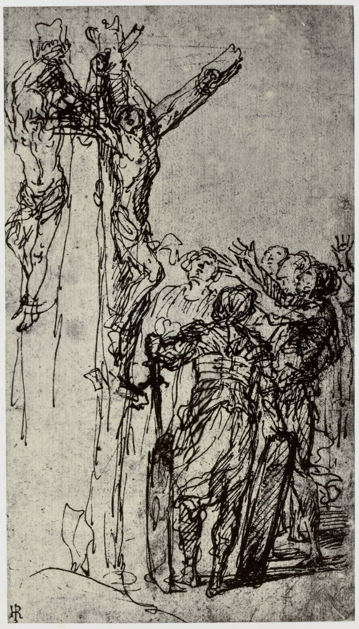 De dood van Polycrates door Philip Henry Delamotte