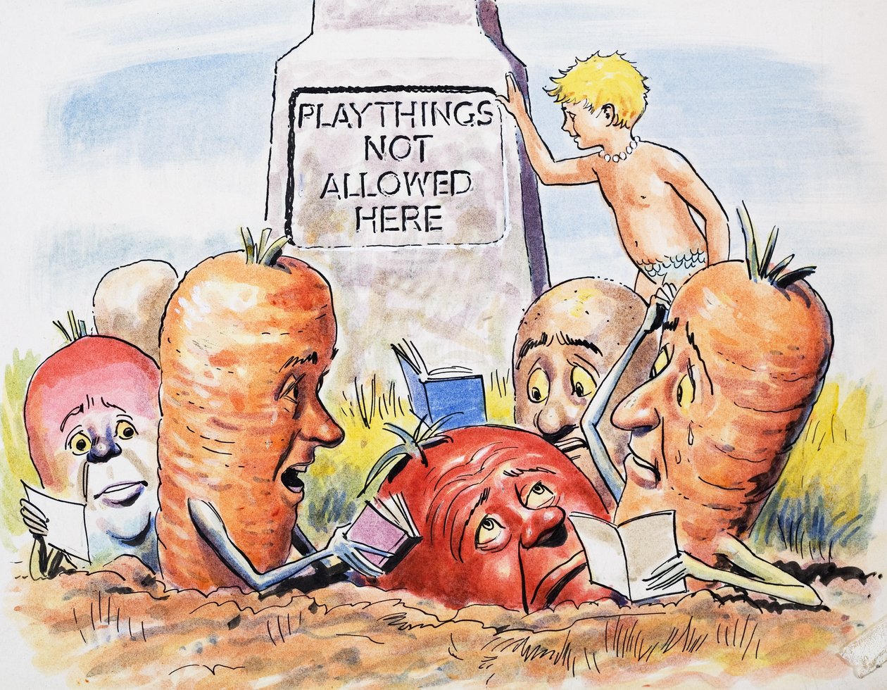Antropomorfe groenten, illustratie uit 