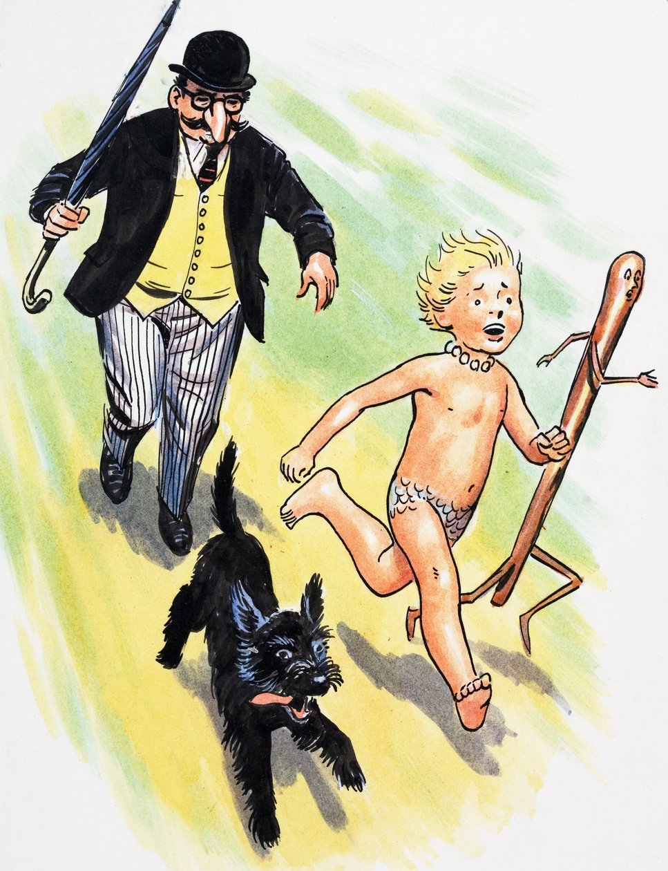 De achtervolging, illustratie uit 