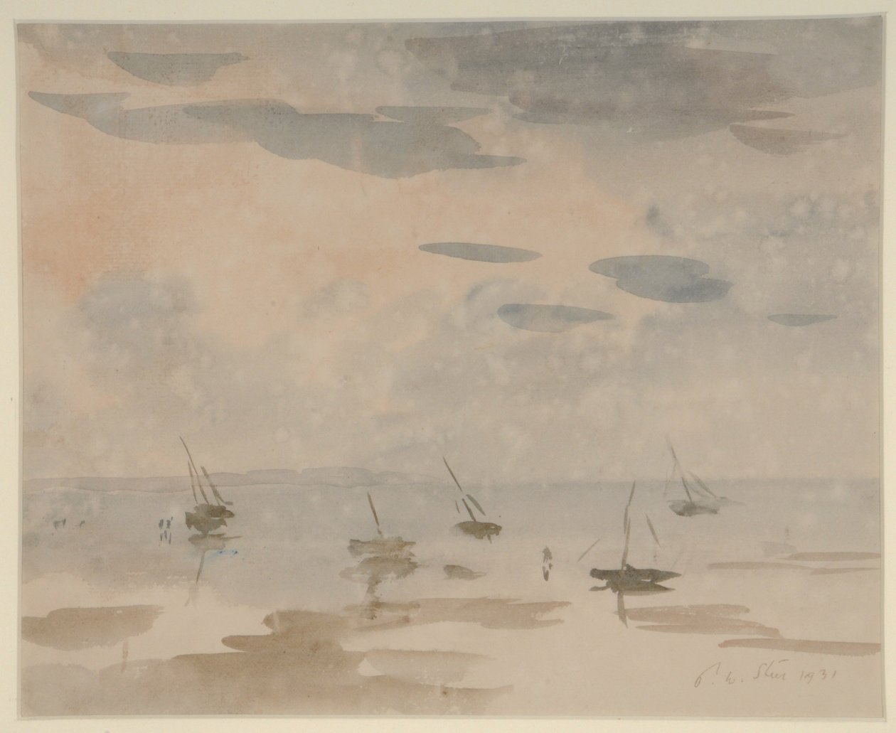(aquarel op papier) door Philip Wilson Steer