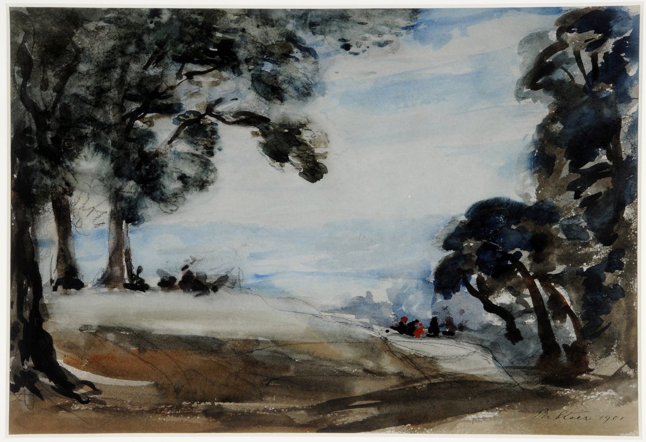 (aquarel op papier) door Philip Wilson Steer