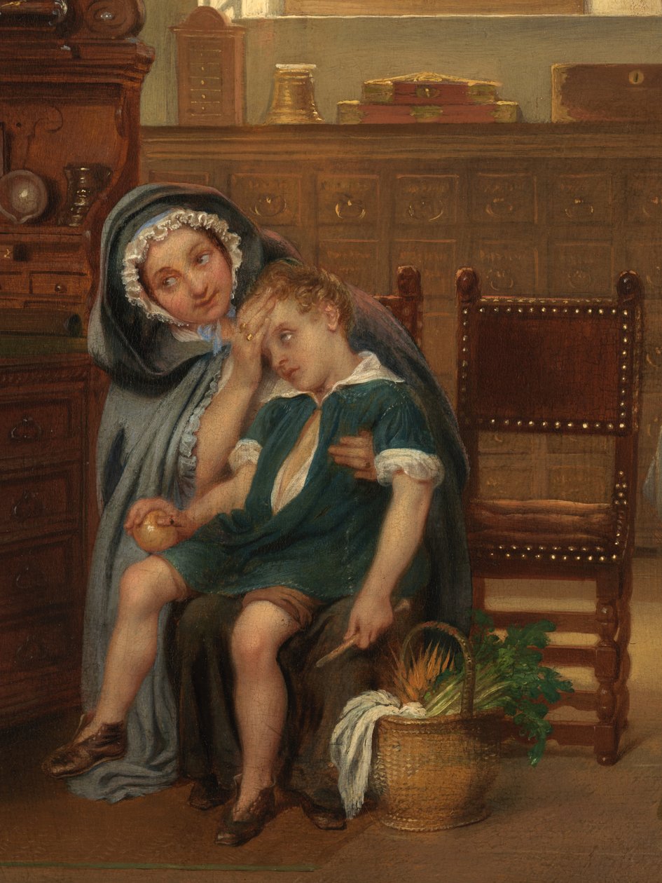 Apotheek in het Sint-Janshospitaal (detail) door Philipe Jacques van Bree