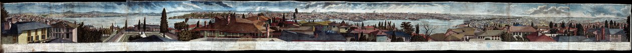 Panorama van Constantinopel gezien vanaf het Zweedse Paleis in 1740 door Philipp Ferdinand von Gudenus