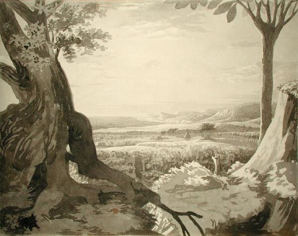 Nijlvallei Landschap, 1805-6 door Philipp Otto Runge