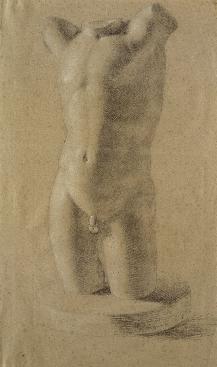 Torso van een Jonge Man op ronde sokkel, 1800 door Philipp Otto Runge