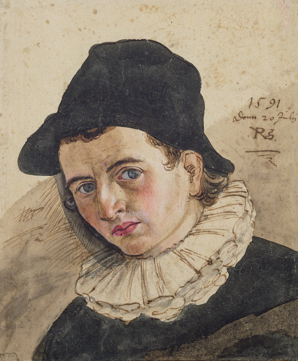Zelfportret, 1591 door Philipp Uffenbach