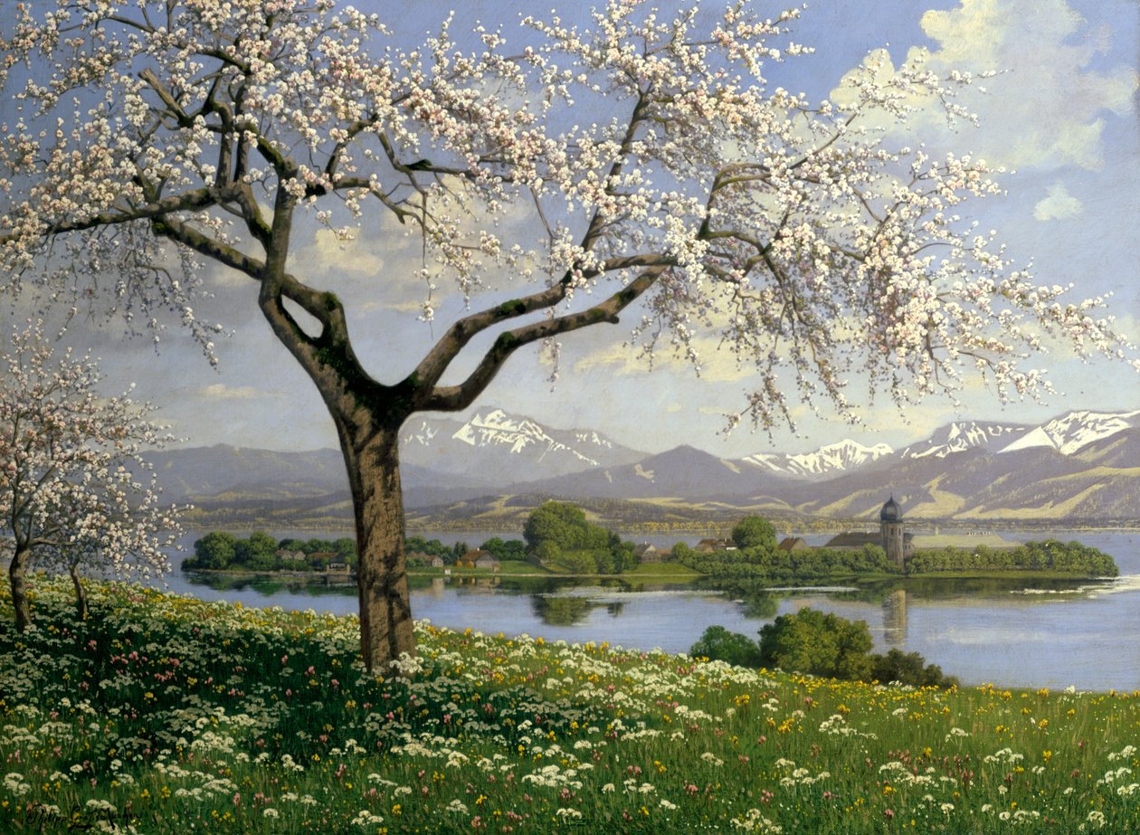 Beiers Landschap in de Lente door Philipp Graf