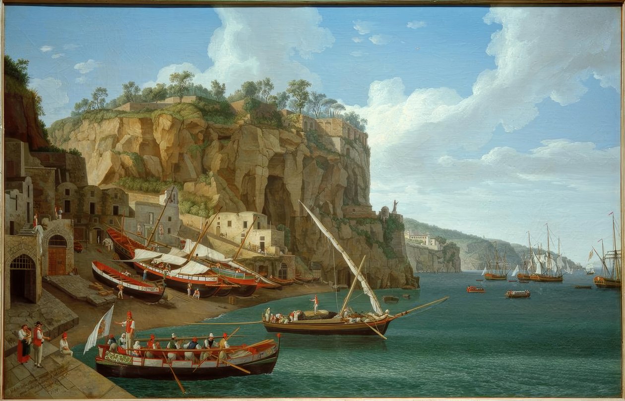 J.Ph. Hackert, Marina Piccola in Sorrento / Schilderij, 1794 door Philipp Hackert