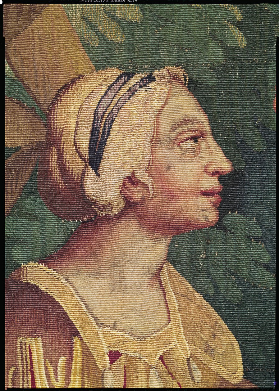 Cephalus en Procris, detail van het hoofd van Procris door Philippe Behagle
