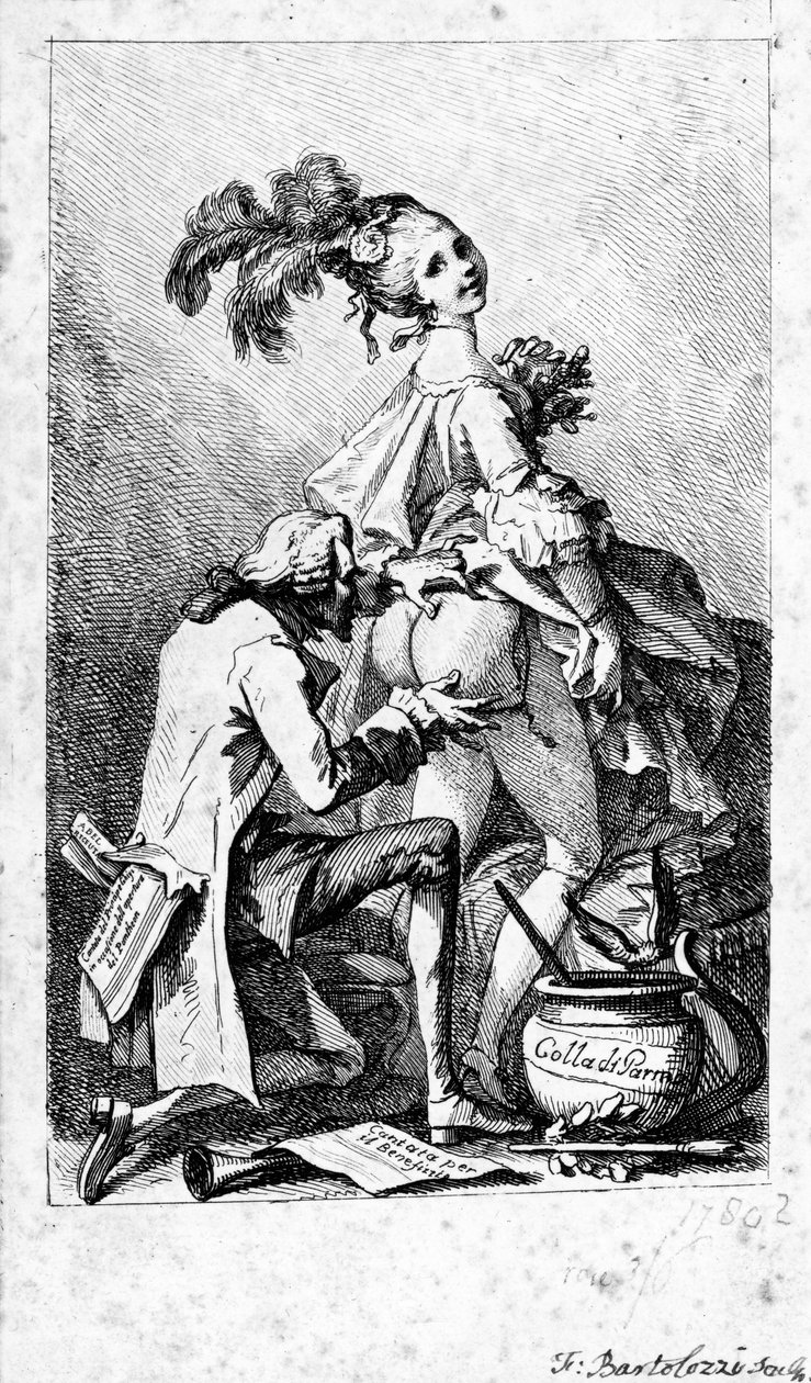 Colla di Parma, prent gemaakt door Francesco Bartolozzi, ca. 1775 door Philippe Jacques de Loutherbourg