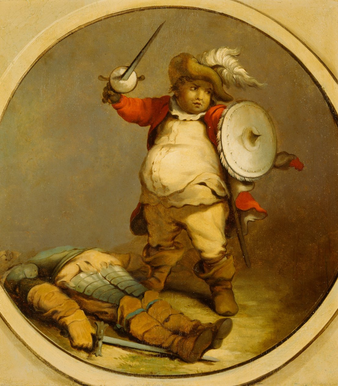 Falstaff met het lichaam van Hotspur door Philippe Jacques de Loutherbourg