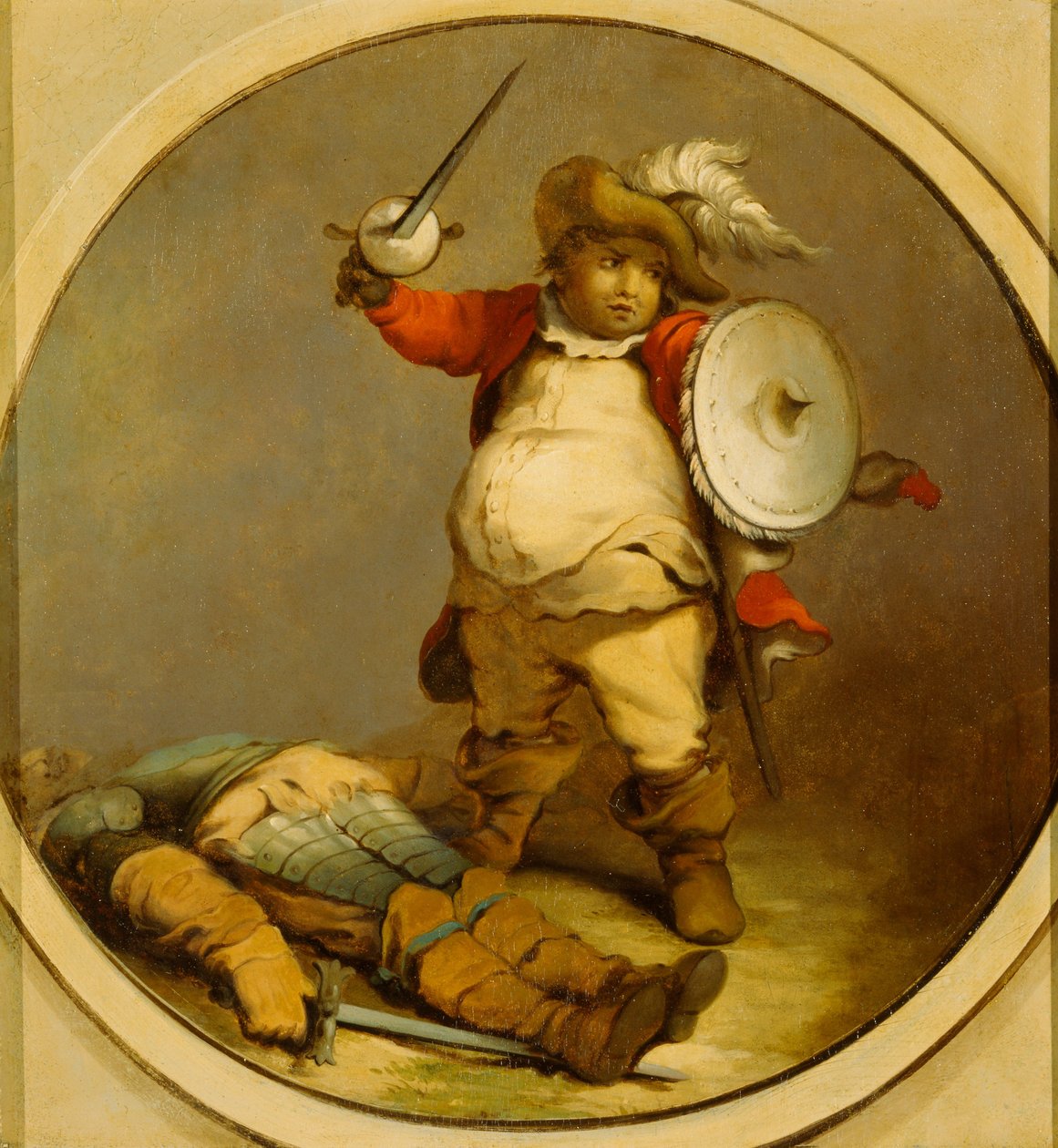 Falstaff met het lichaam van Hotspur door Philippe-Jacques de Loutherbourg
