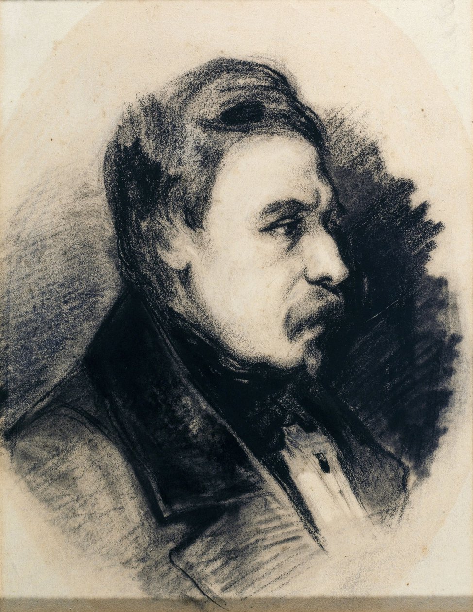 Profielportret van Godefroy Cavaignac door Philippe Auguste Jeanron