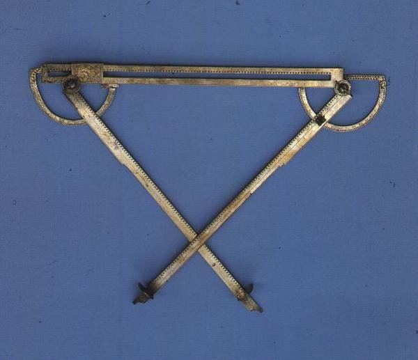 Trigonometer, ca. 1580 door Philippe Danfrie