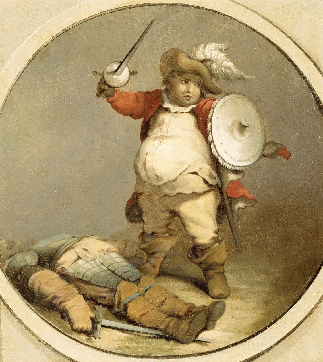 Falstaff met het Lichaam van Hotspur, ca.1786 door Philippe Jacques de Loutherbourg
