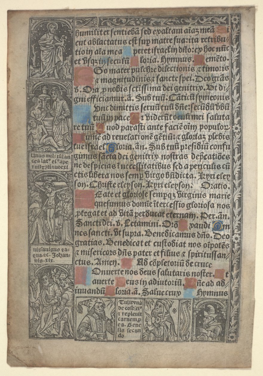 Pagina uit "Getijdenboek" door Philippe Pigouchet