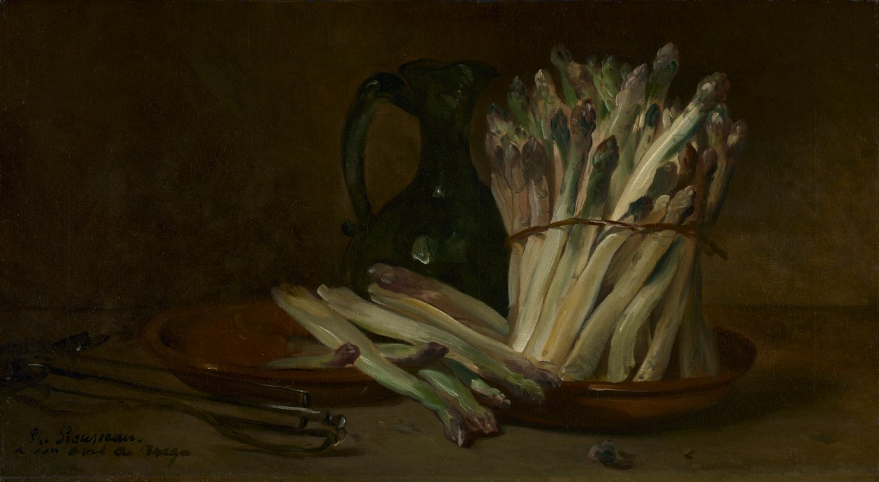 Stilleven met asperges, ca. 1880 door Philippe Rousseau