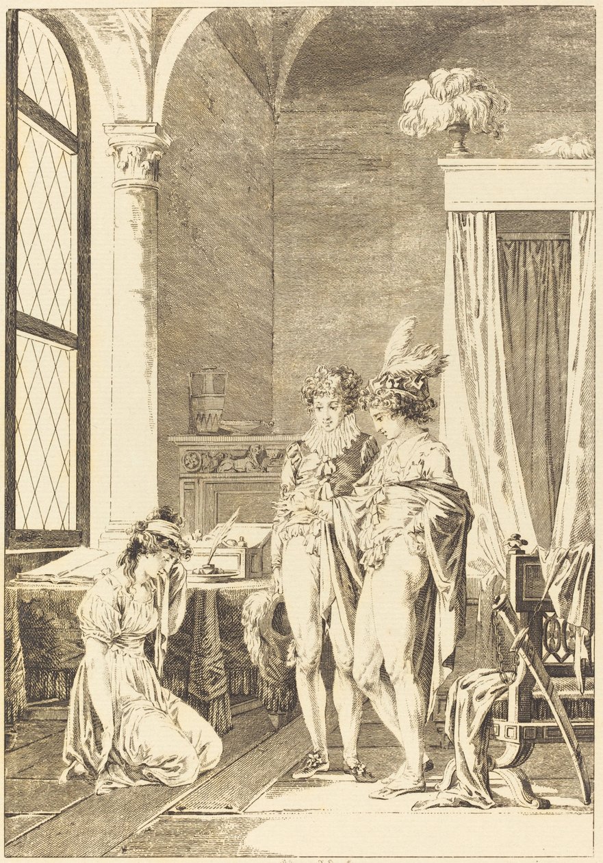 Joconde: De vergeving door Philippe Triere after Jean Baptiste Mallet