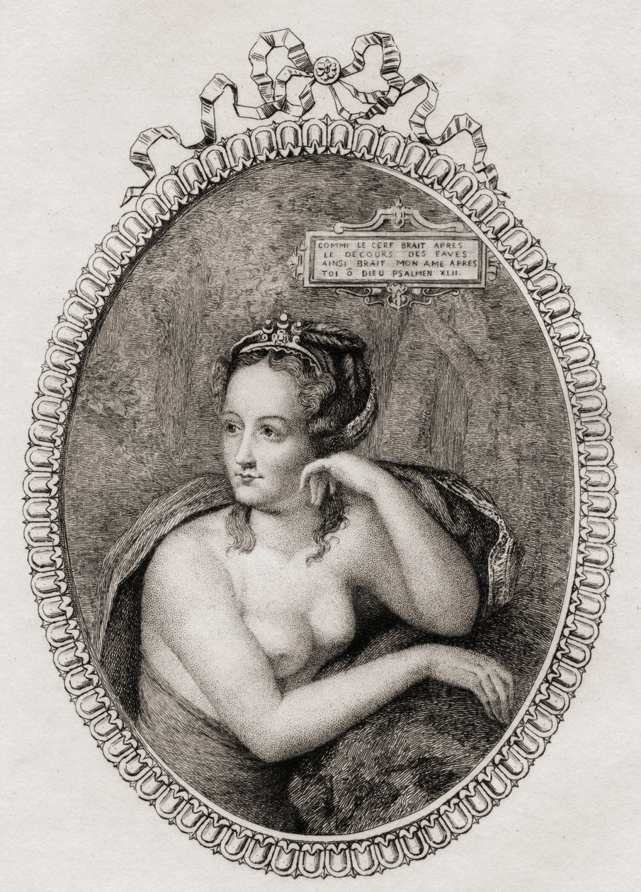 Franse minnares van koning Henri II van Frankrijk: Diane de Poitiers (1499-1566) door Philippe after Mercier