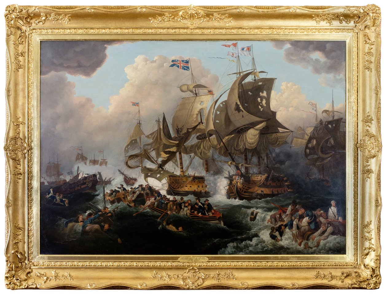 De glorieuze eerste juni door Philippe de (after) Loutherbourg