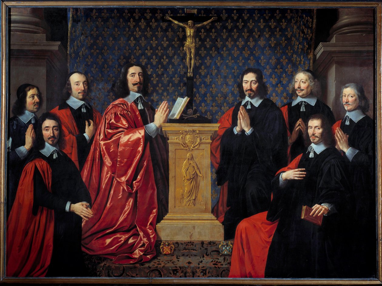 De provoost van de kooplieden en de schepenen van de stad Parijs door Philippe de Champaigne