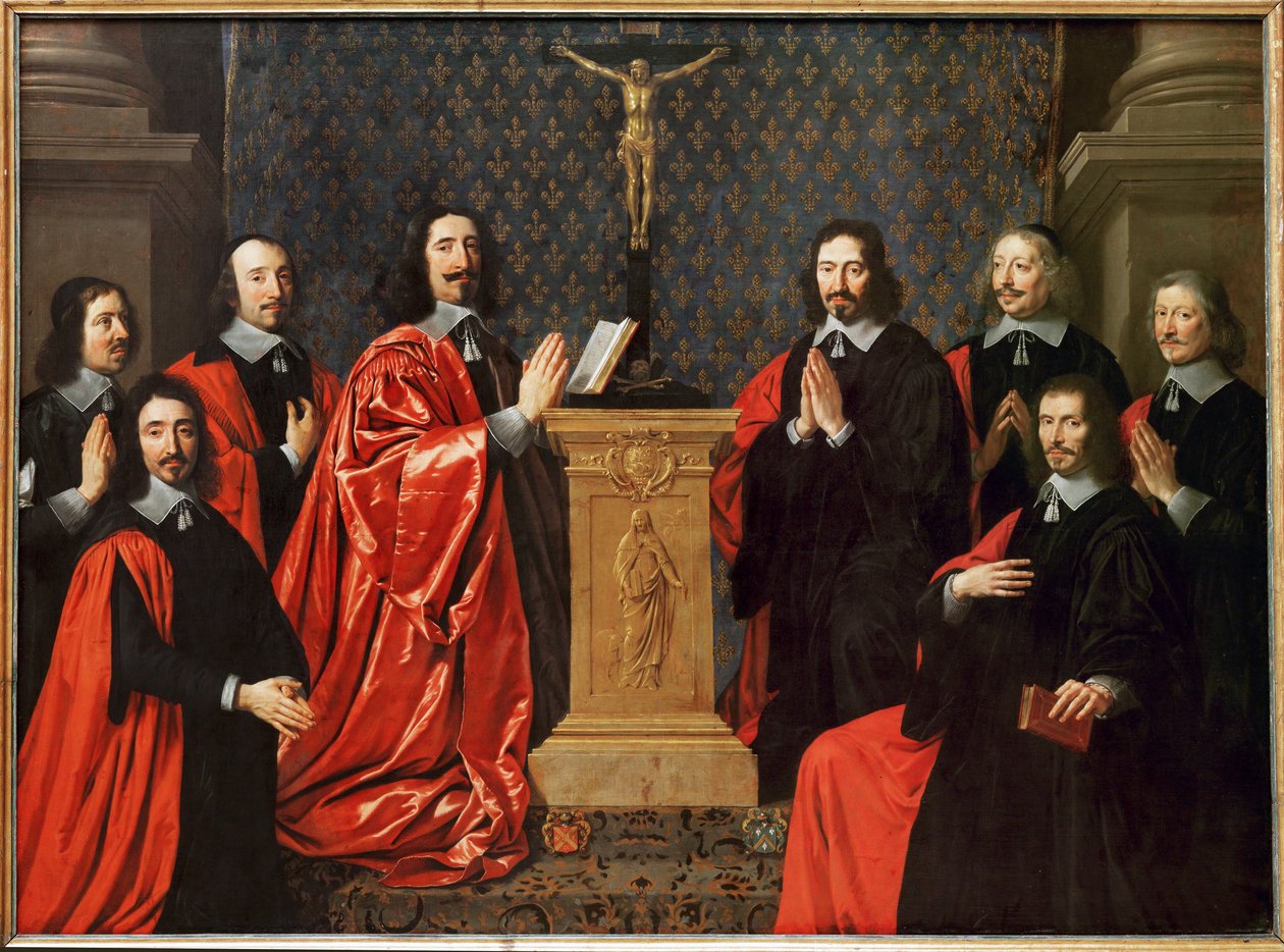 Le prevot des marchands et les echevins de Paris - De meester van het koopmansgilde en de juryleden van Parijs ... door Philippe de Champaigne