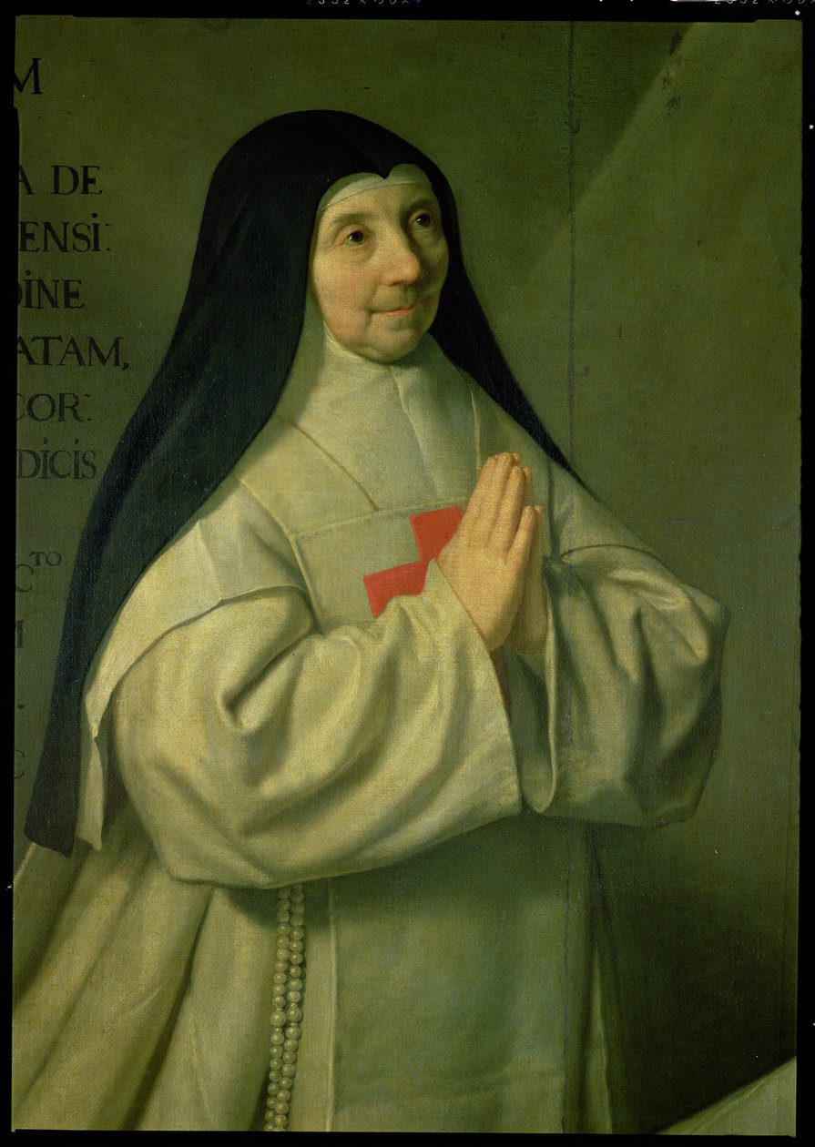 Portret van Moeder Catherine-Agnes Arnauld door Philippe de Champaigne
