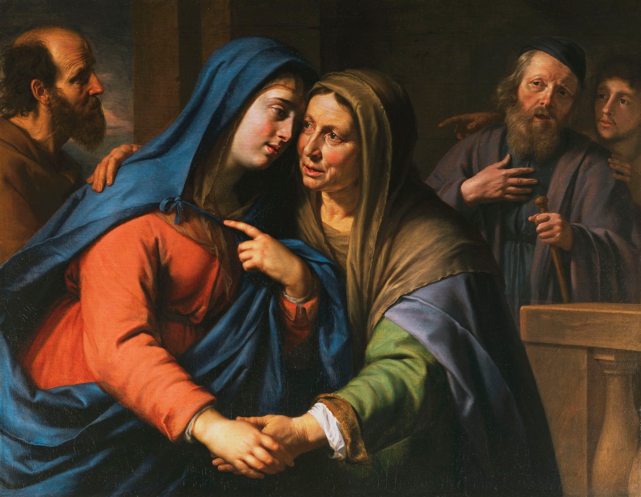 De visitatie, ca. 1643 door Philippe de Champaigne