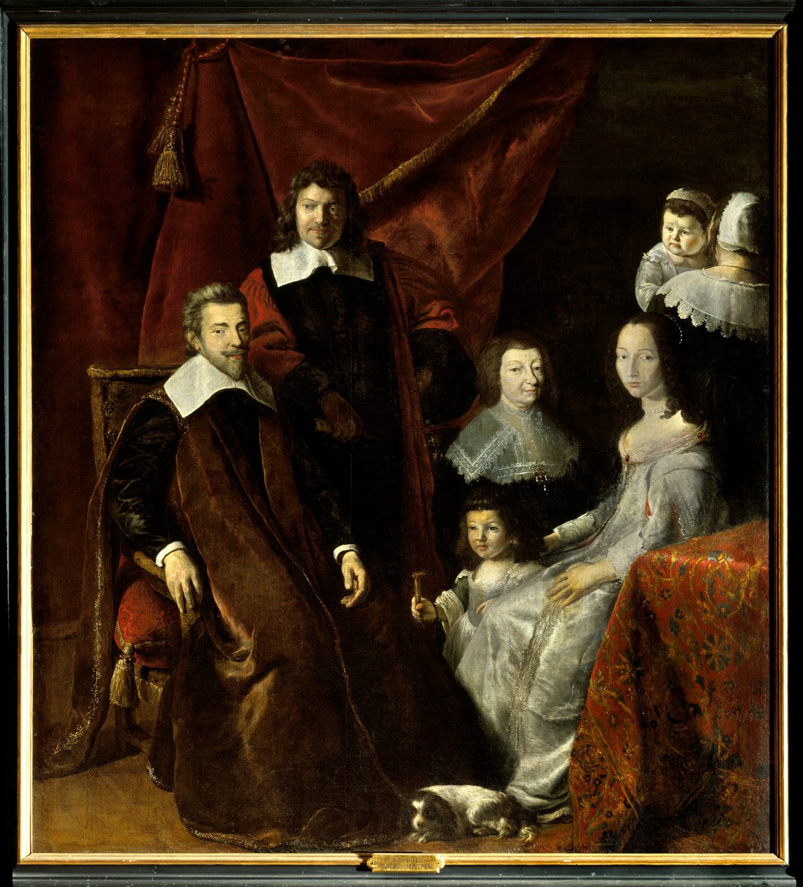De familie van Henri Louis Habert de Montmort, rechts Henriette-Marie de Buade de Frontenac. Schilderij door Philippe de Champaigne door Philippe de Champaigne