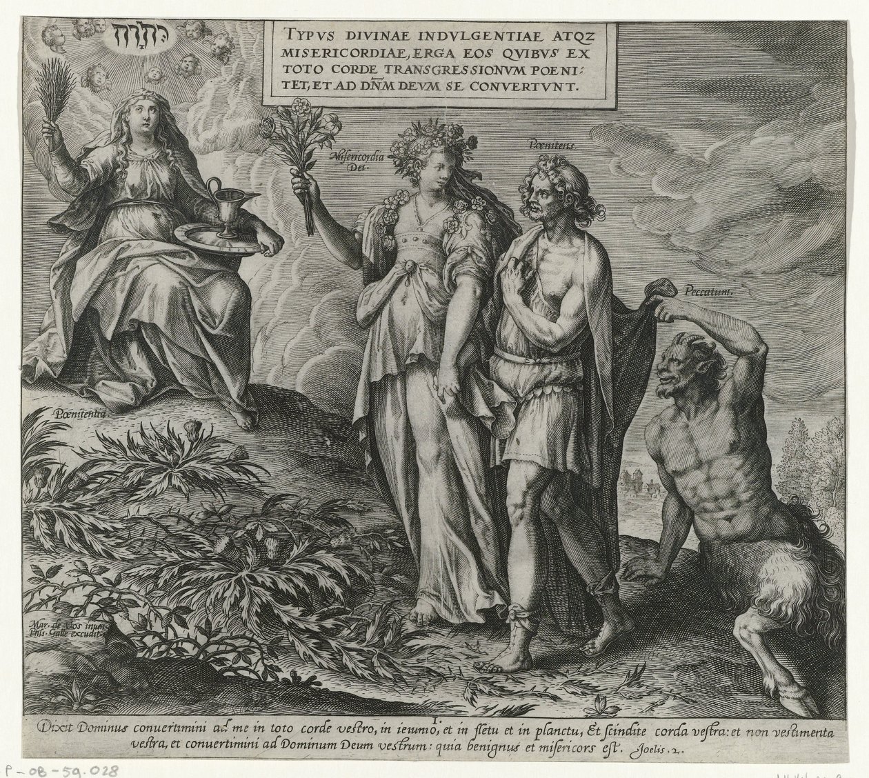 Allegorie over boetedoening en berouw door Philips Galle (attributed to workshop of)