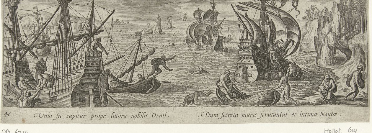 Oestervangst door Philips Galle (attributed to workshop of)