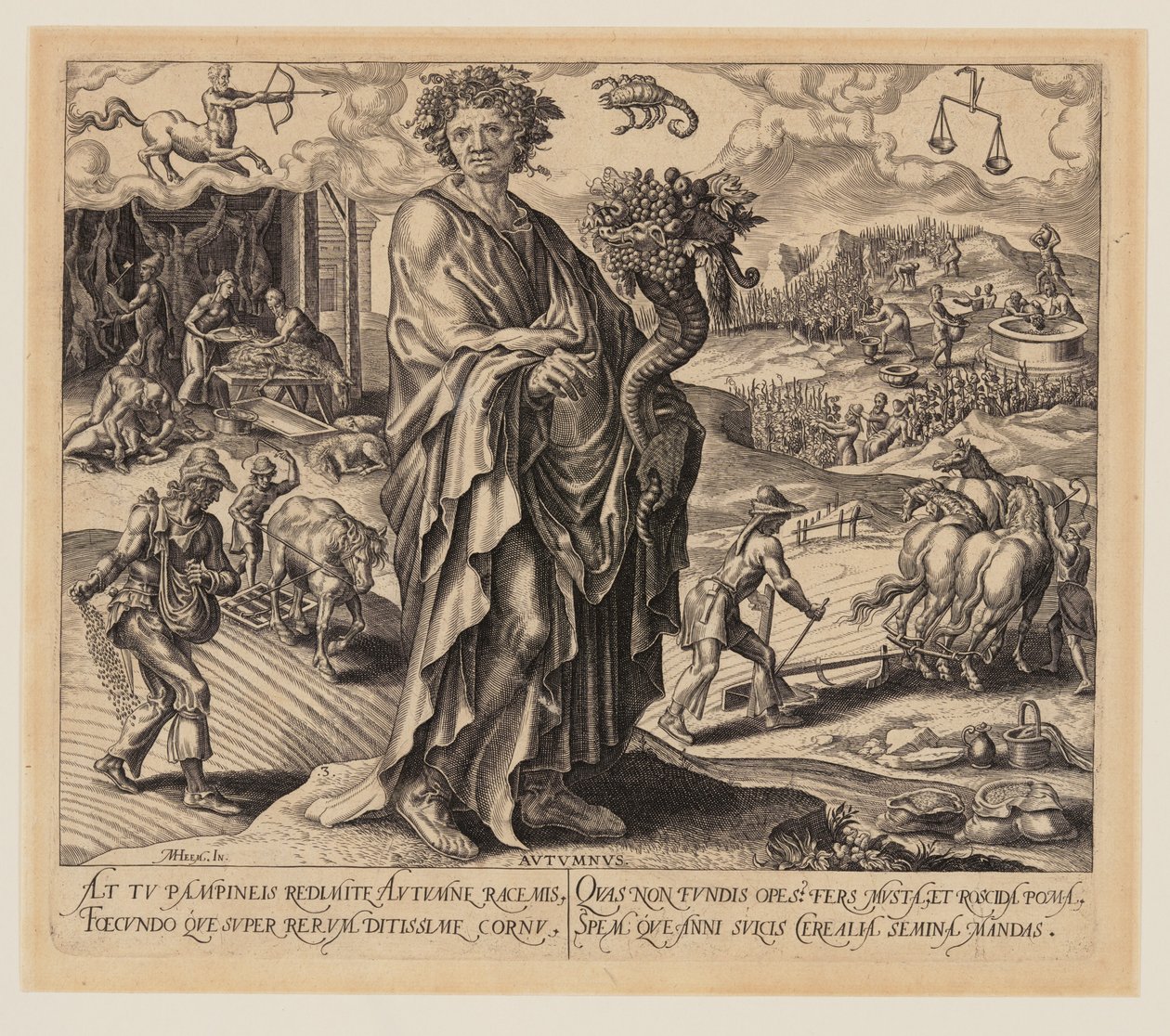 Herfst, uit De vier seizoenen door Philips Galle