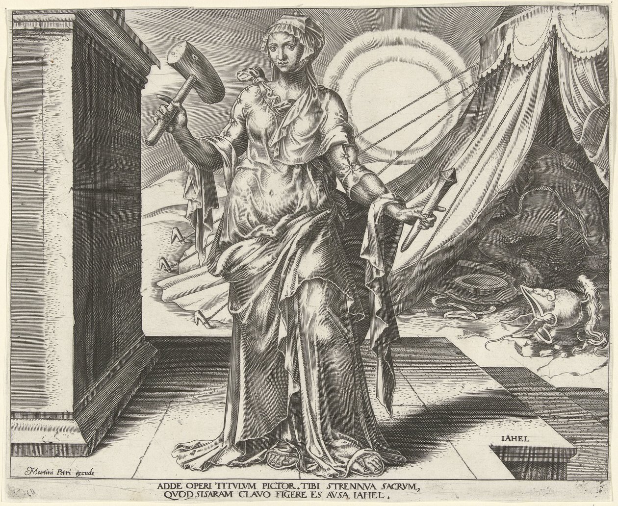 Jaël (Acht beroemde vrouwen uit het Oude en Nieuwe Testament) door Philips Galle