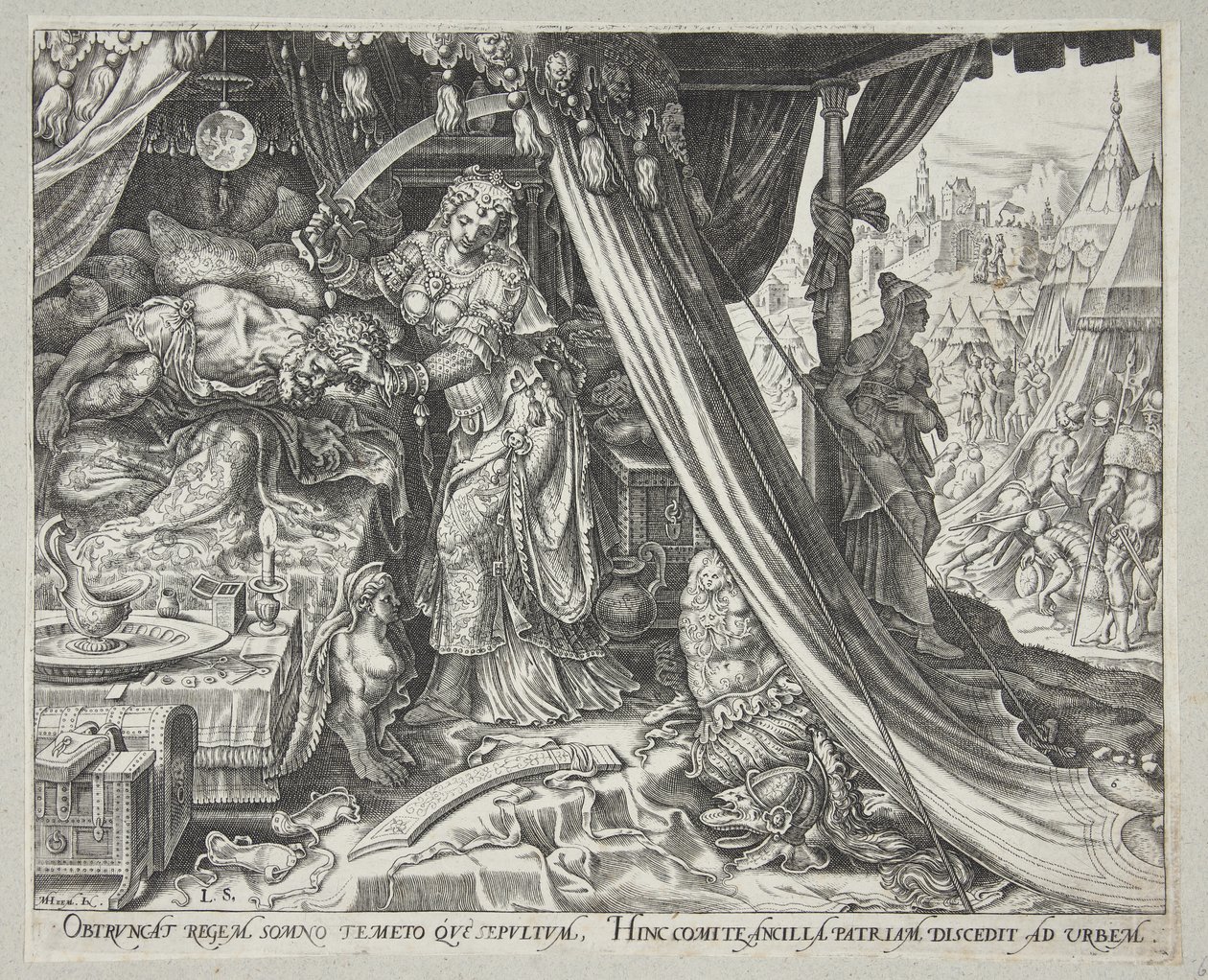Judith doodt Holofernes door Philips Galle