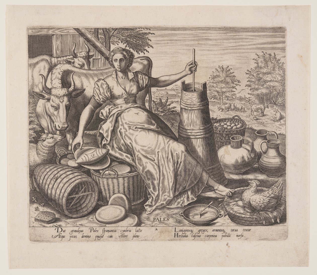 Pales, van De beroepen door Philips Galle