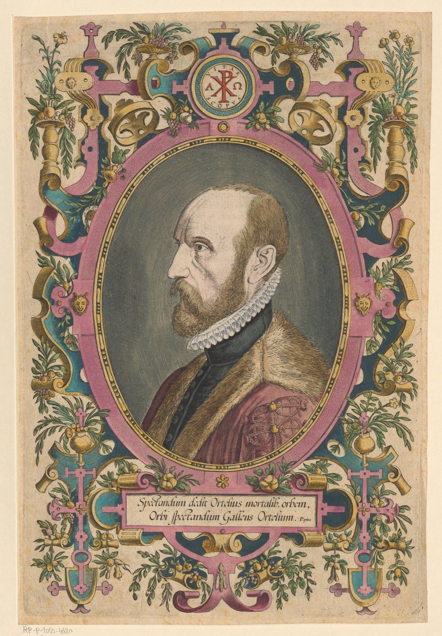 Portret van Abraham Ortelius door Philips Galle