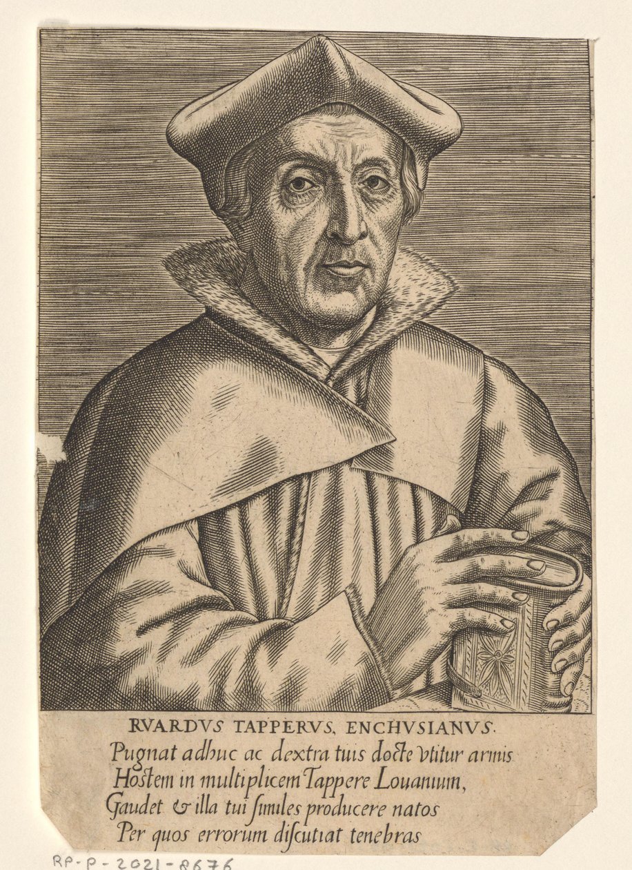Portret van Ruard Tapper door Philips Galle