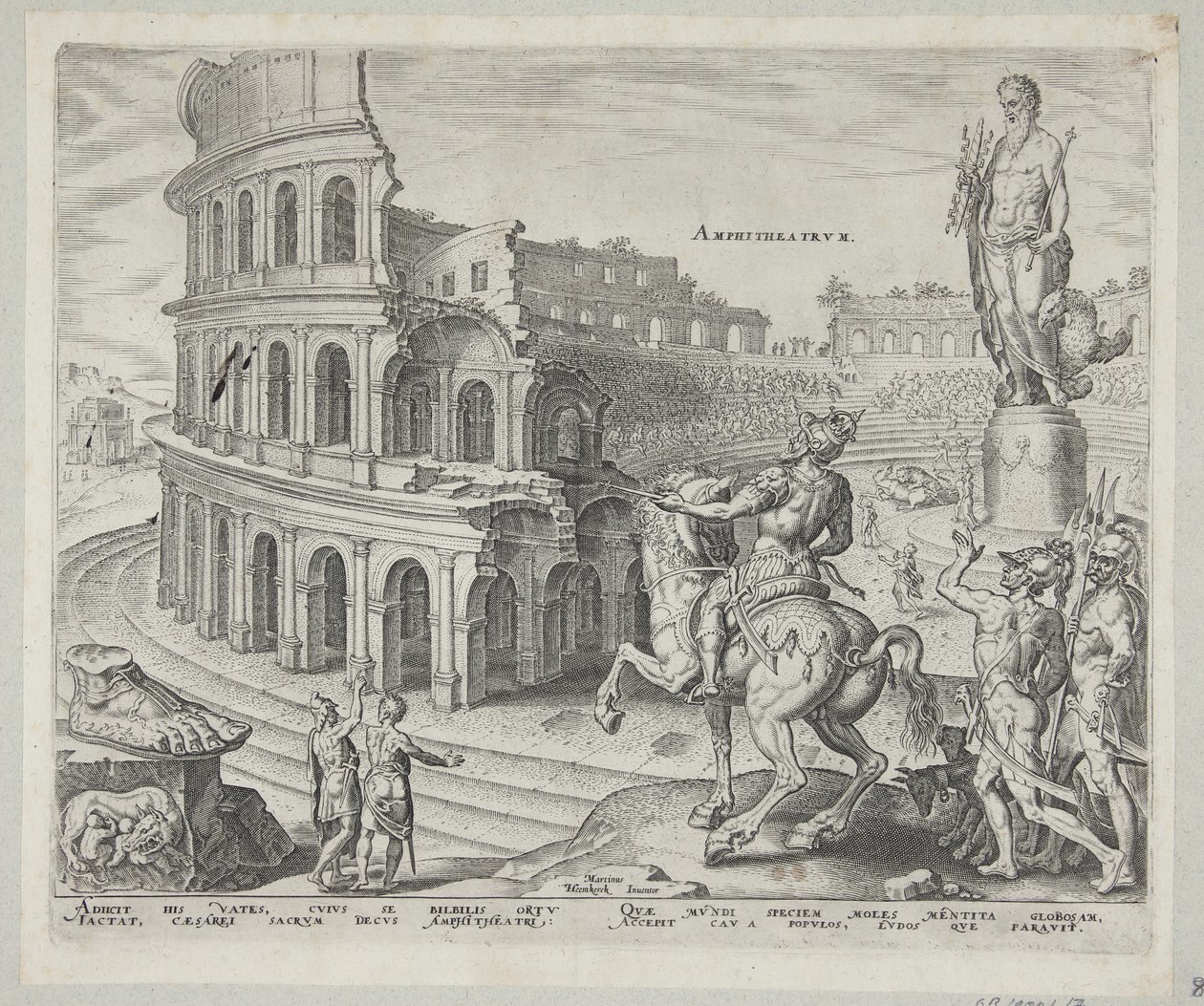 Het Colosseum in Rome door Philips Galle
