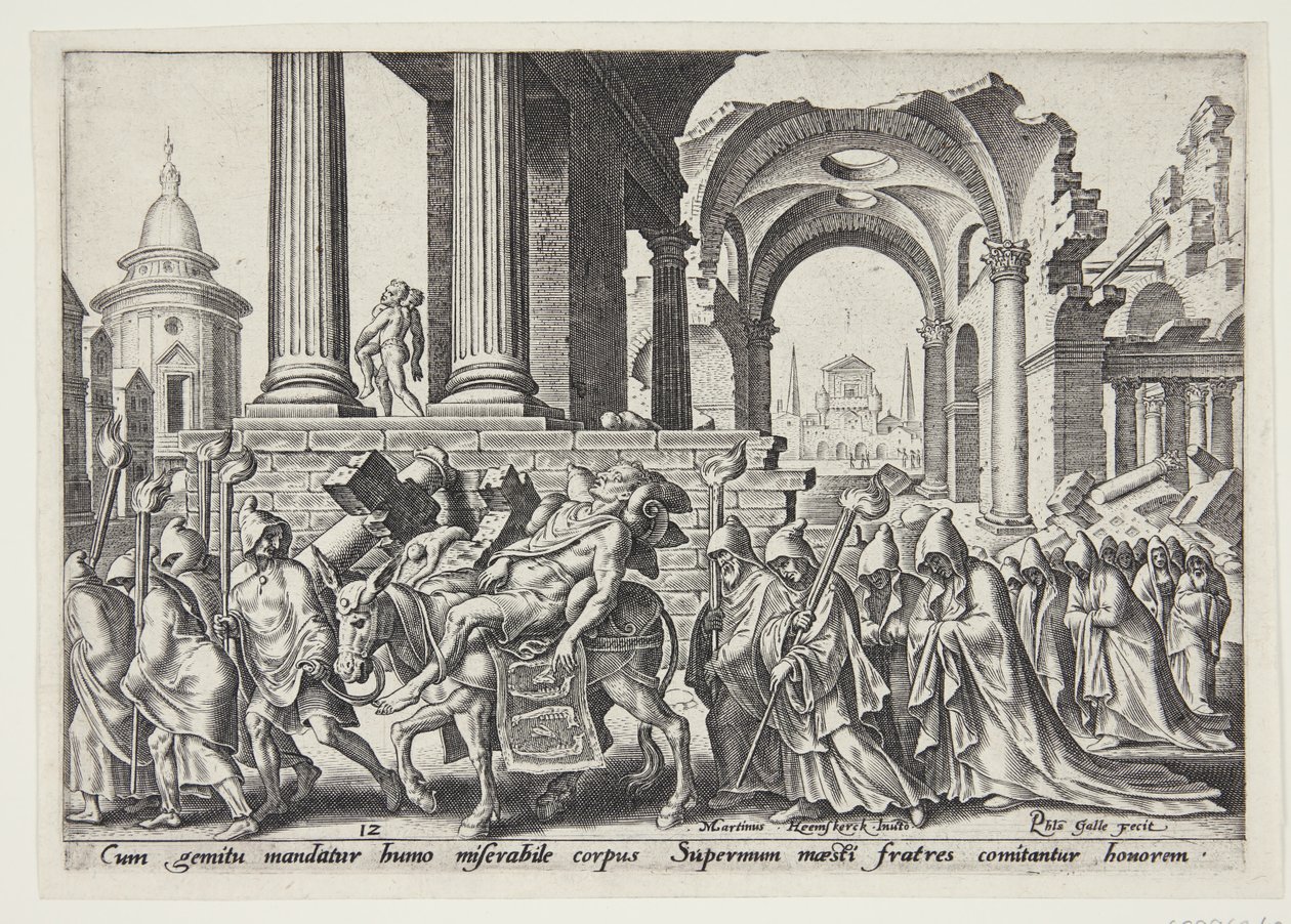 De begrafenis van Samson door Philips Galle