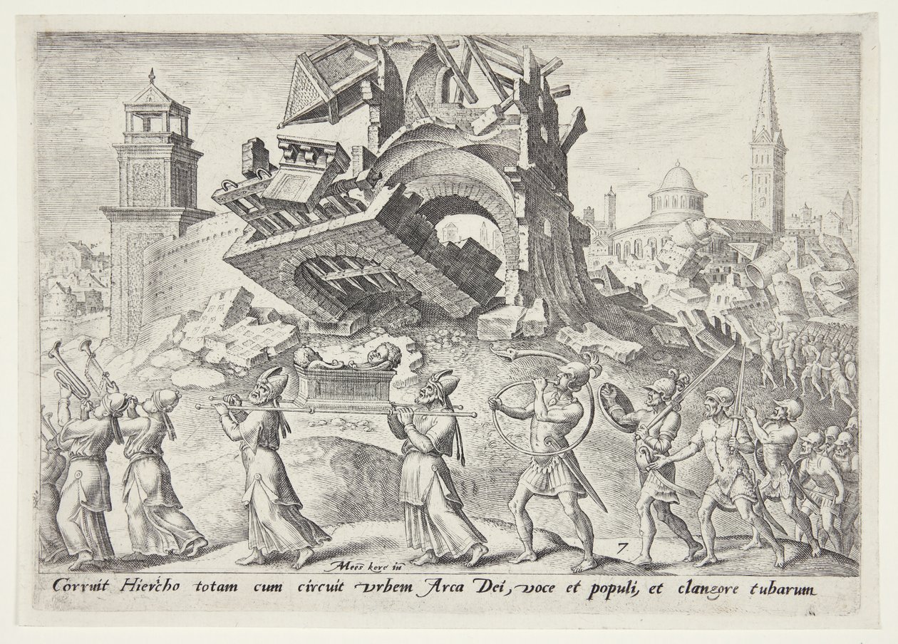 De vernietiging van Jericho door Philips Galle